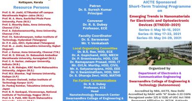 AICTE Sponsored Short-Term Training Programme on Emerging Trends in Nanomaterials for Electronic and Optoelectronic Devices (ETNEOD-2021)