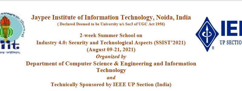 Two week Summer School on Industry 4.0: Security and Technological Aspects