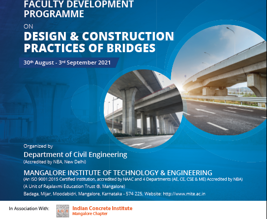 NATIONAL LEVEL 5-DAY ONLINE FDP ON DESIGN & CONSTRUCTION PRACTICES OF BRIDGES