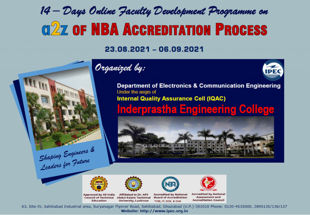Free Two-Week FDP on a2z of NBA Accreditation Process