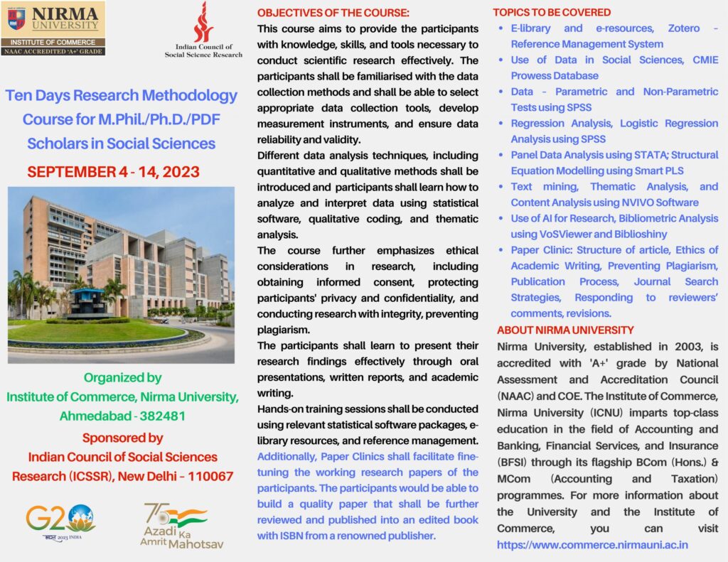 https://indianresearchers.com/2023/07/31/icssr-sponsored-10-days-free-research-methodology-course-by-nirma-university/