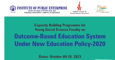 ICSSR Sponsored Capacity Building Programme for Young Social Science Faculty on Outcome-Based Education System Under New Education Policy-2020