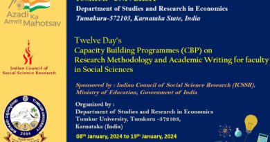 12 Day’s Capacity Building Programmes (CBP) on Research Methodology and Academic Writing for faculty in Social Sciences