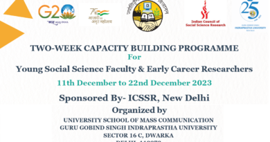 ICSSR Sponsored Two-Week Capacity Building Programme Young Social Science Faculty & Early Career Researchers