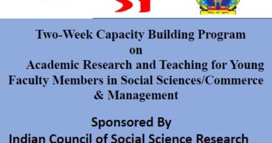 Two-Week Capacity Building Program on Academic Research and Teaching for Young Faculty Members in Social Sciences/Commerce & Management Sponsored By Indian Council of Social Science Research