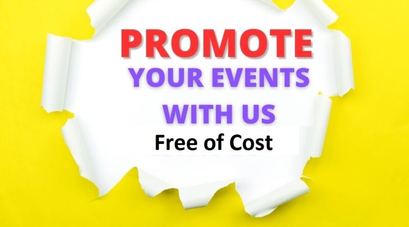 Promote Your Events Free of Cost