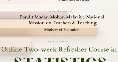 Online Faculty Development Programme/Two-week Refresher Course in STATISTICS under the aegis of PANDIT MADAN MOHAN MALAVIYA NATIONAL