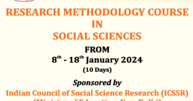 ICSSR Sponsored RESEARCH METHODOLOGY COURSE IN SOCIAL SCIENCES FROM 8th - 18th January 2024 (10 Days) Sponsored by Indian Council of Social Science Research (ICSSR) Organized by the Department of Marketing and Supply Chain Management School of Business Studies Central University of Jammu