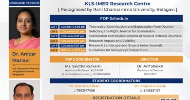 ONE WEEK ONLINE FDP ON PUBLISHING IN SCOPUS-INDEXED JOURNALS from 12th to 17th FEB, 2024 ORGANISED BY KLS - IMER RESEARCH CENTRE