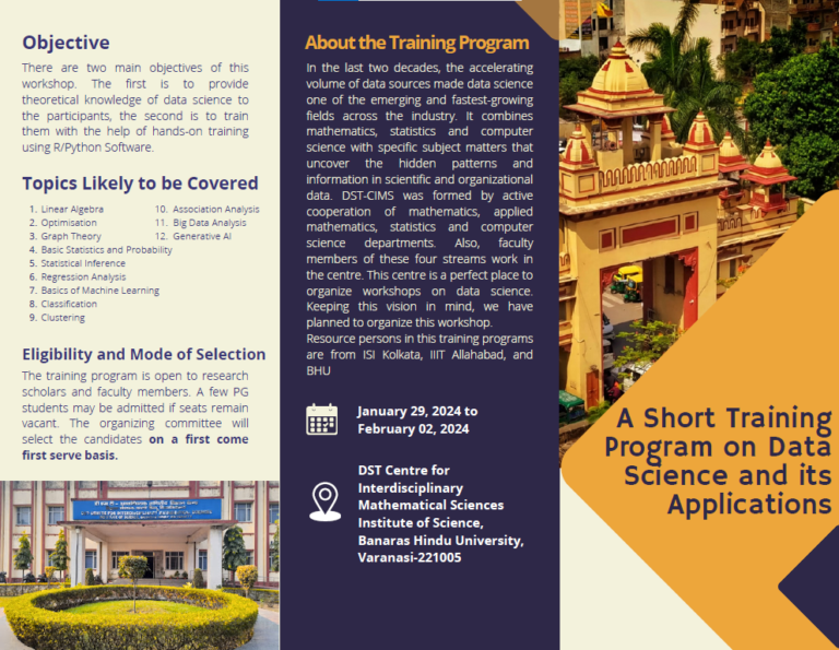 Short Training Program on Data Science and its Applications