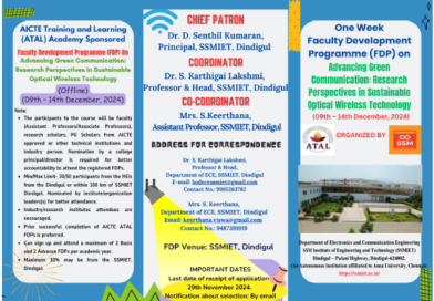 AICTE-ATAL sponsored FDP on Advancing Green Communication Research Perspectives in Sustainable Optical Wireless Technology