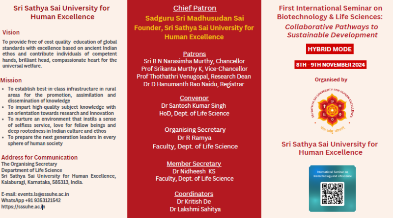 First International Seminar on Biotechnology and Life Sciences