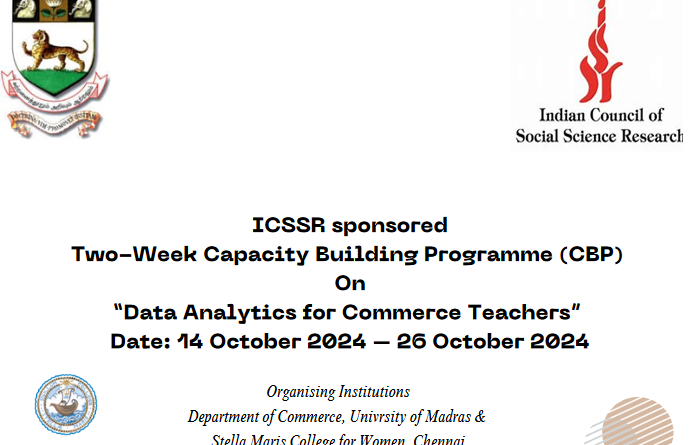 ICSSR sponsored Two-Week Capacity Building Programme On Data Analytics for Commerce Teachers