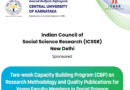 Two-week Capacity Building Program (CBP) on Research Methodology and Quality Publications for Young Faculty Members in Social Science