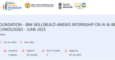 Ministary of Education and IBM SkillsBuild 6-Week Free Internship on AI & IBM Cloud Technologies – last date to apply is 3 July 2025