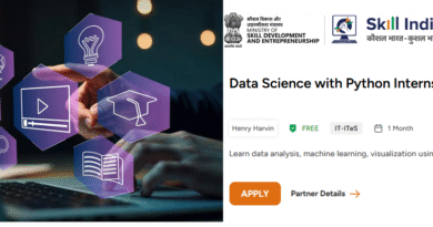 Free 1Month Govt Internship Data Science with Python by Ministry of Skill Development & Entrepreneurship (via NSDC/Henry Harvin)