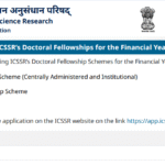 ICSSR Doctoral Fellowships 2025–26 Call for Applications, Eligibility, Guidelines, and Benefits
