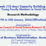 ICSSR Sponsored Two-Week Capacity Building Program on Research Methodology 2026 | Assam University
