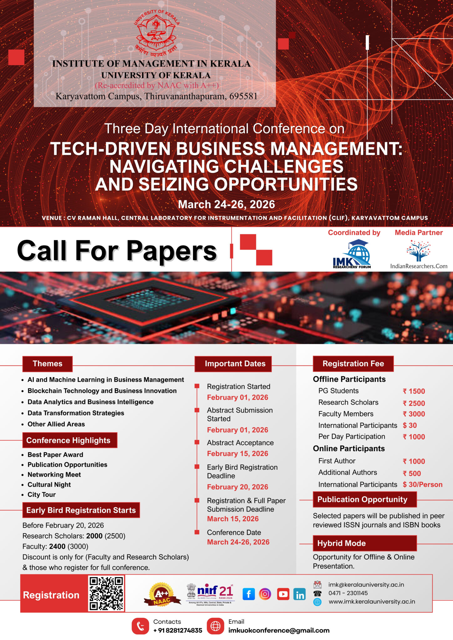 Imk Tech Three-Day International Conference On Tech-Driven Business Management ...