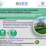 Two-Day Online Certificate Workshop on Advanced Analytical Techniques in R for Publishing in Scopus Journals by SRMIST School of Public Health