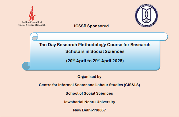 ICSSR Sponsored Ten-Day Research Methodology Course at JNU