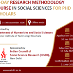 ICSSR Research Methodology Course 2026, NIT Rourkela Research Methodology Workshop, PhD Workshop India 2026, Social Science Research Training, ICSSR Sponsored Workshop, Research Methodology Course for PhD Scholars, SPSS Workshop for Researchers, Academic Writing Workshop India, Quantitative Research Training, Qualitative Research Methods Workshop