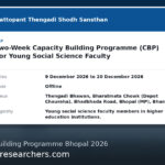 Key details: ICSSR-Sponsored Two-Week Capacity Building Programme for Young Social Science Faculty | Bhopal | Apply by 2026